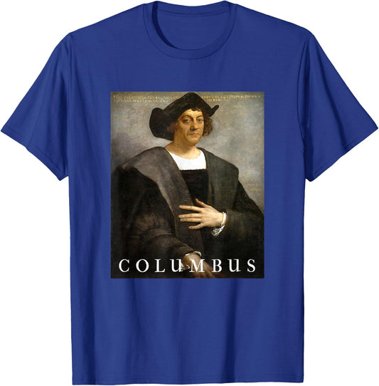 Christopher Columbus Portrait T-Shirt - T-Shirt | Royal