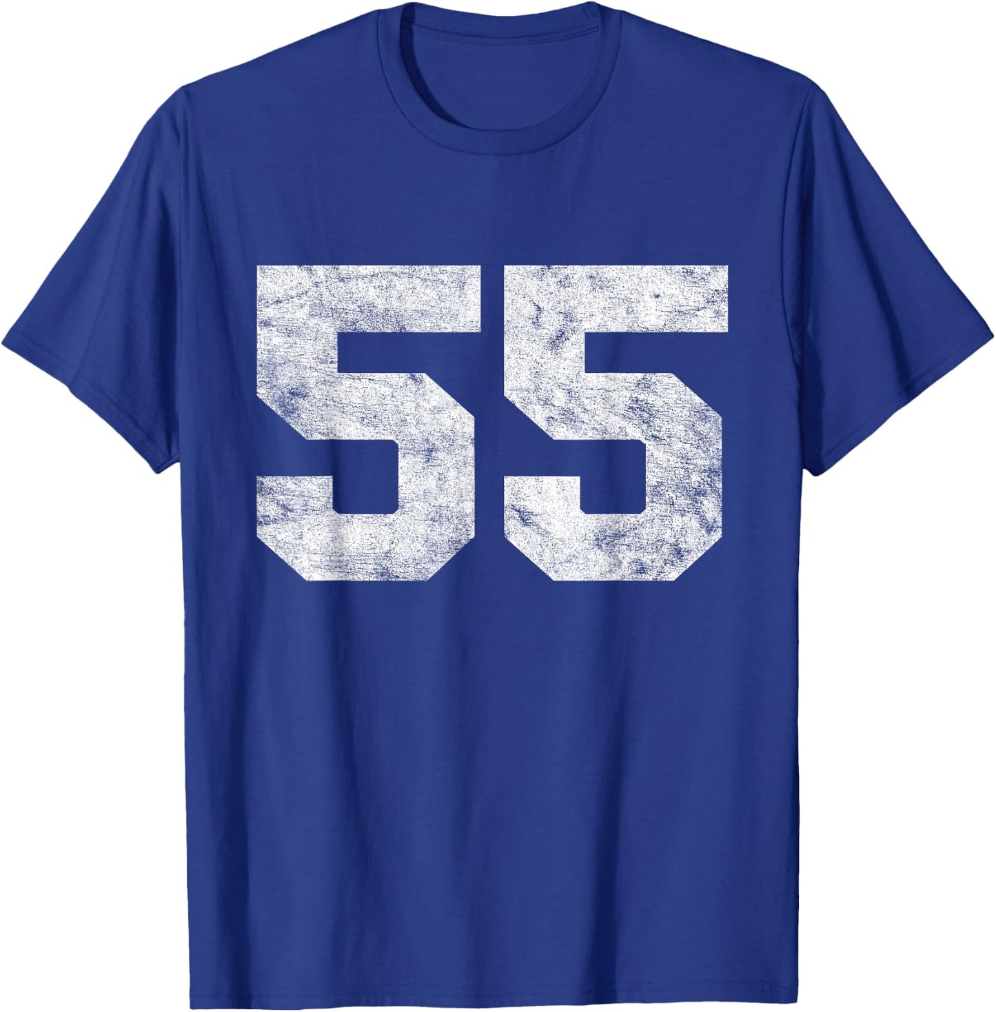Vintage Lucky Number 55 Birthday Sports Player Team Athlete T-Shirt - T-Shirt | Royal