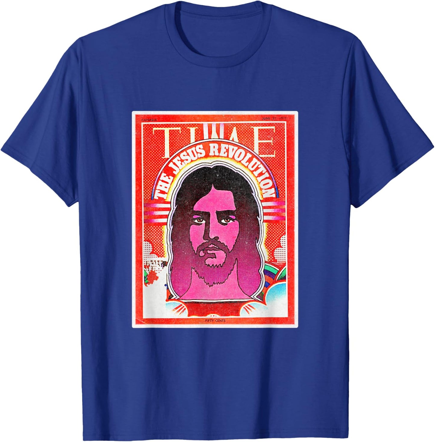 Graphic Jesus Revolution Christian Bible Retro Art Trendy T-Shirt - T-Shirt | Royal