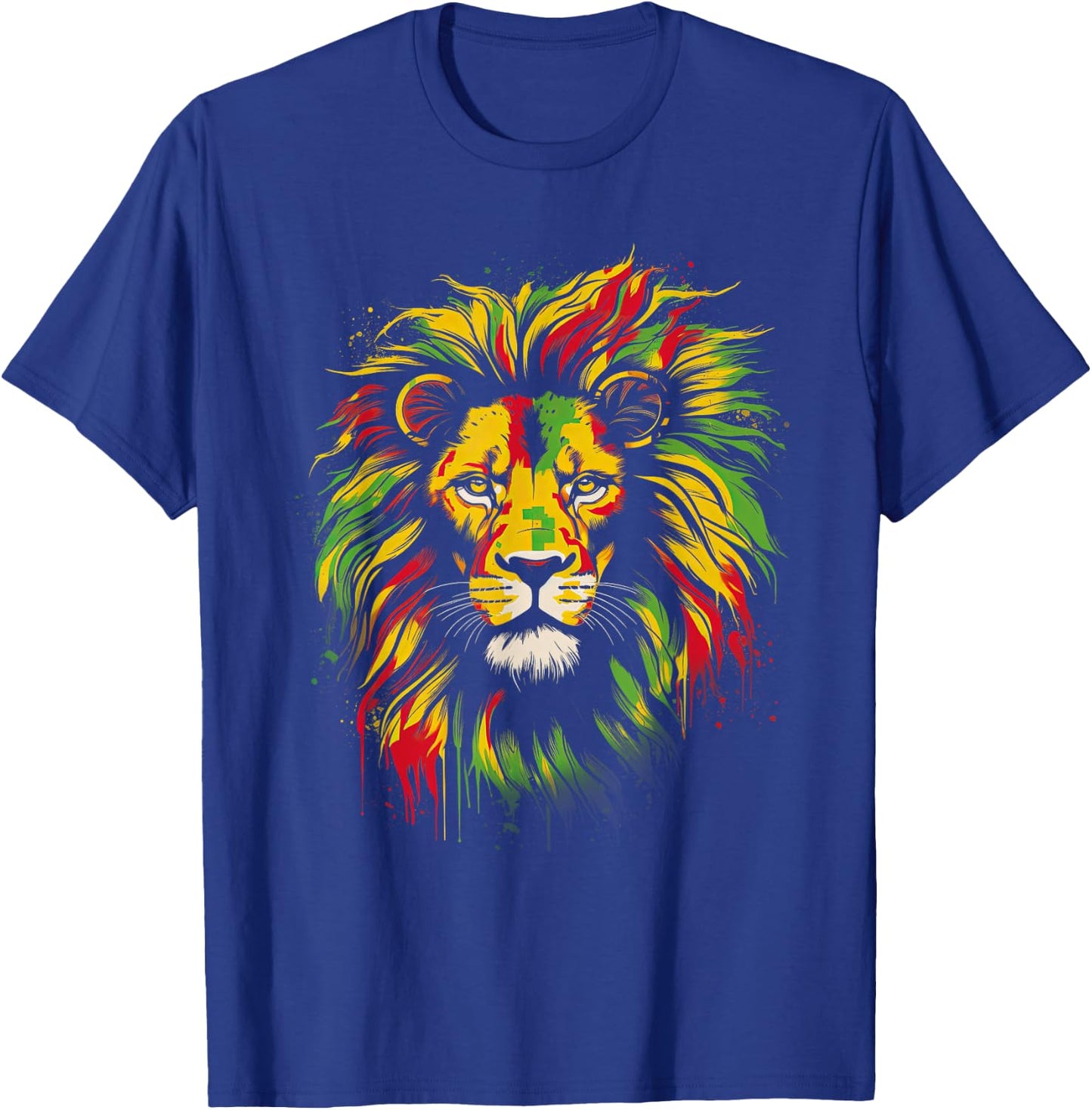 Jamaica Lion Dread locks T-Shirt - T-Shirt | Royal