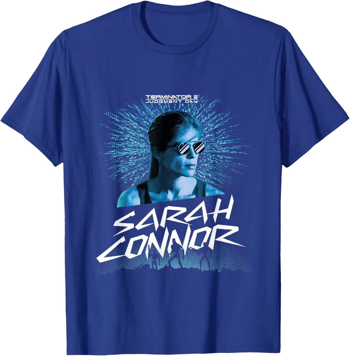 Terminator 2 Judgment Day Sarah Connor Dot Art T-Shirt - T-Shirt | Royal