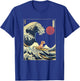 Gecko Kanagawa Wave Funny Surf Animal T-Shirt - T-Shirt | Royal