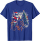 Santa Claus Cowboy - Vintage Christmas Tree Cowboy Lover T-Shirt - T-Shirt | Royal