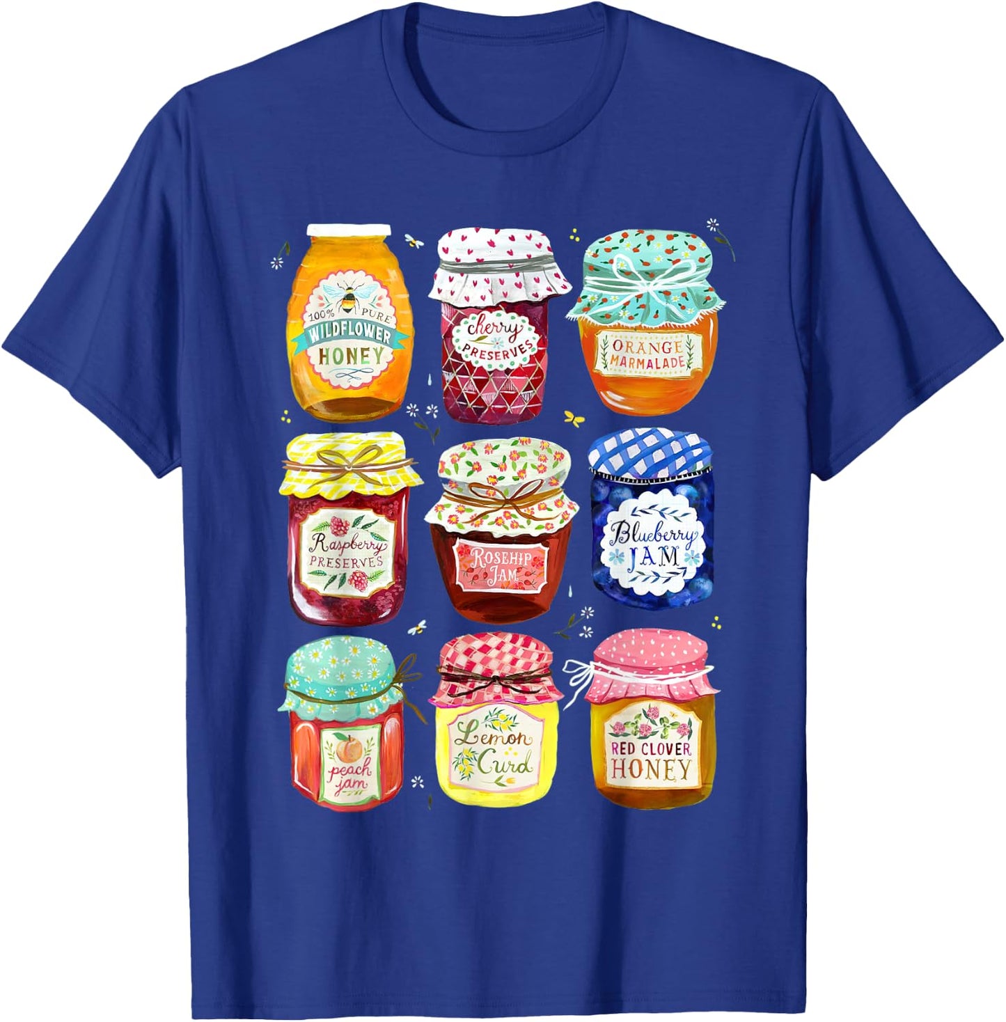 Jam Jars Relaxed Funny Women Kids T-Shirt - T-Shirt | Royal