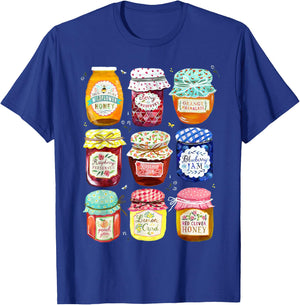 Jam Jars Relaxed Funny Women Kids T-Shirt - T-Shirt | Royal