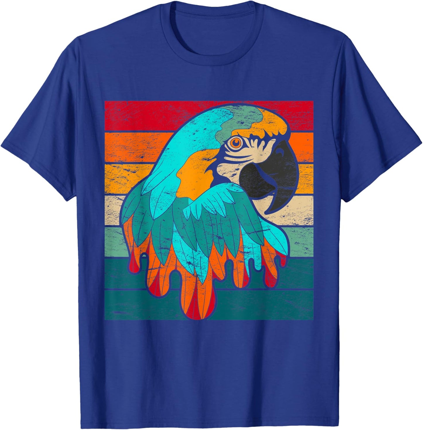 Retro Macaw Parrot T-Shirt - T-Shirt | Royal