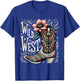 Wild West Country Music Vintage Cowgirl Boot Western Flower T-Shirt - T-Shirt | Royal