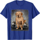Golden Retriever Dog Muscle Training with Barbell Shrug Bar Women Kids T-Shirt - T-Shirt | Royal