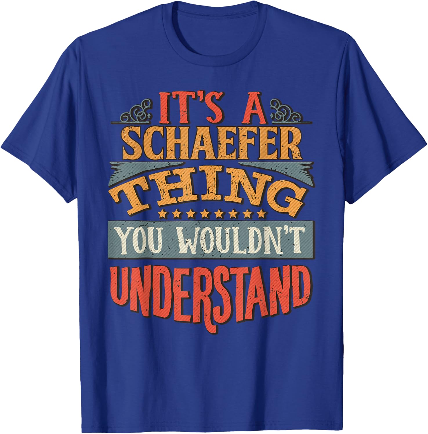 Schaefer Name T-Shirt - T-Shirt | Royal