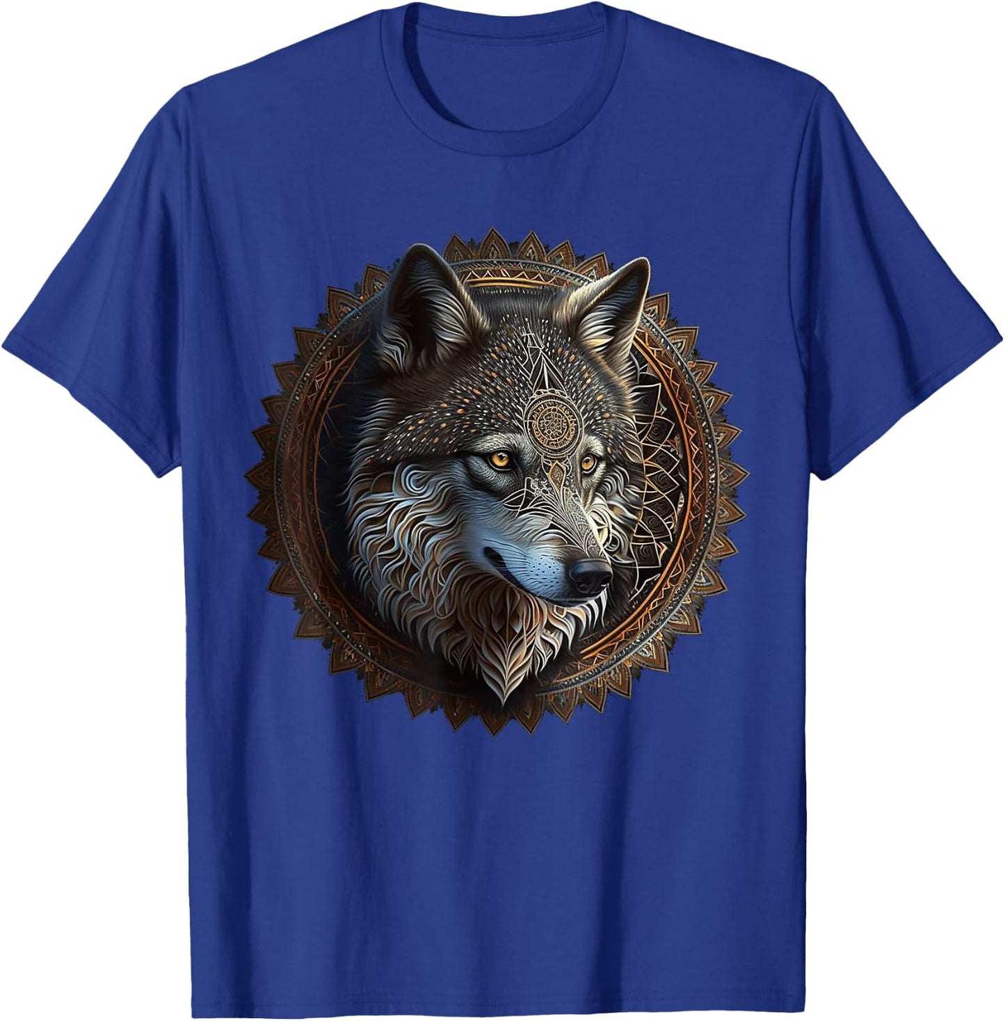 Wolf Mandala Animal Lovers Art Animal Wolf T-Shirt - T-Shirt | Royal