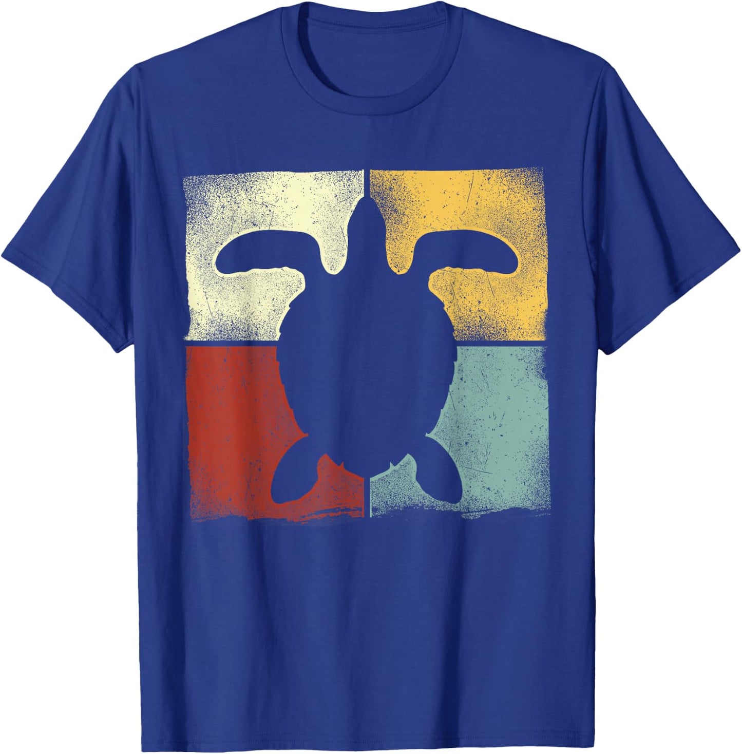 Sea Turtle Tortoise Retro Vintage T-Shirt - T-Shirt | Royal