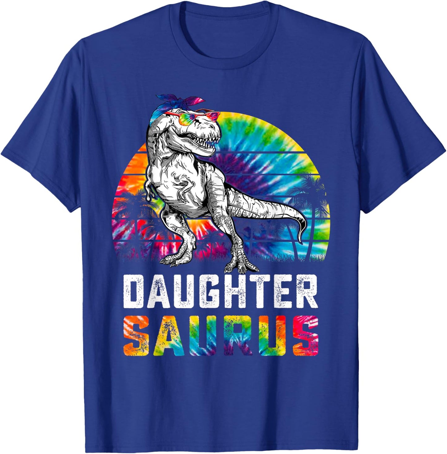 Daughtersaurus T Rex Dinosaur Daughter Saurus Family T-Shirt - T-Shirt | Royal