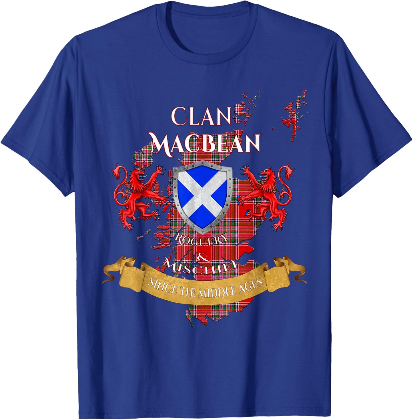 MacBean Scottish Family Clan Middle Ages Mischief T-Shirt - T-Shirt | Royal
