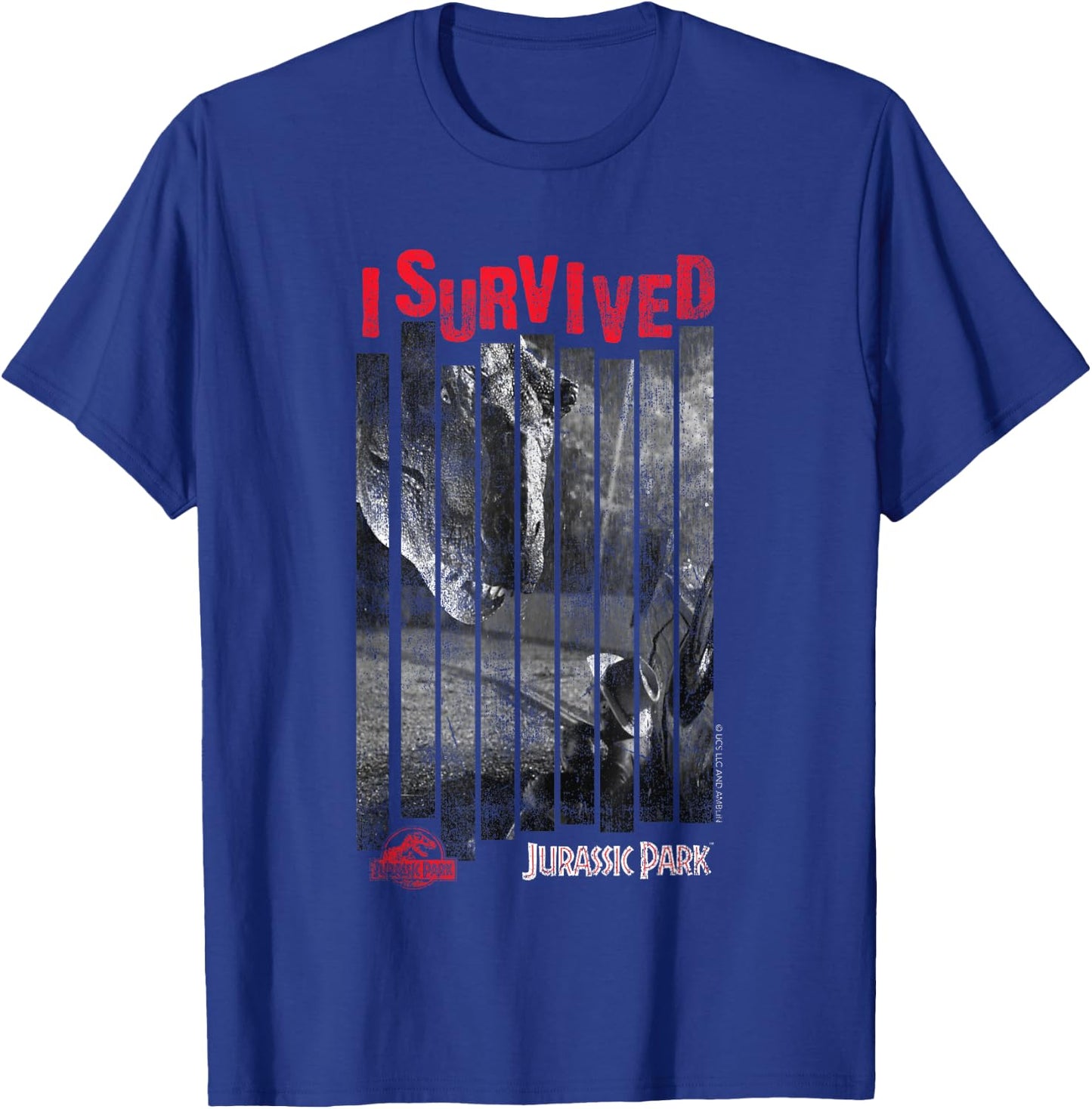 Jurassic Park T-Rex I Survived T-Shirt - T-Shirt | Royal