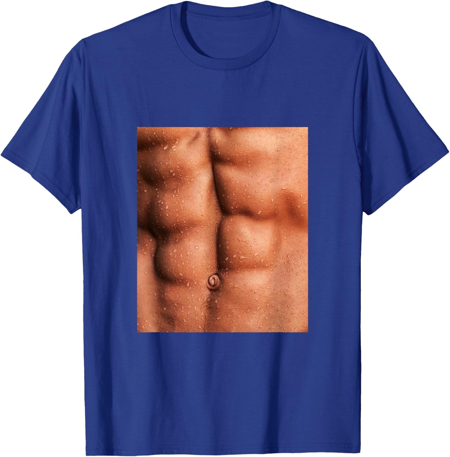 Show Off Your Fake Abs Muscular Novelty Funny T-Shirt - T-Shirt | Royal