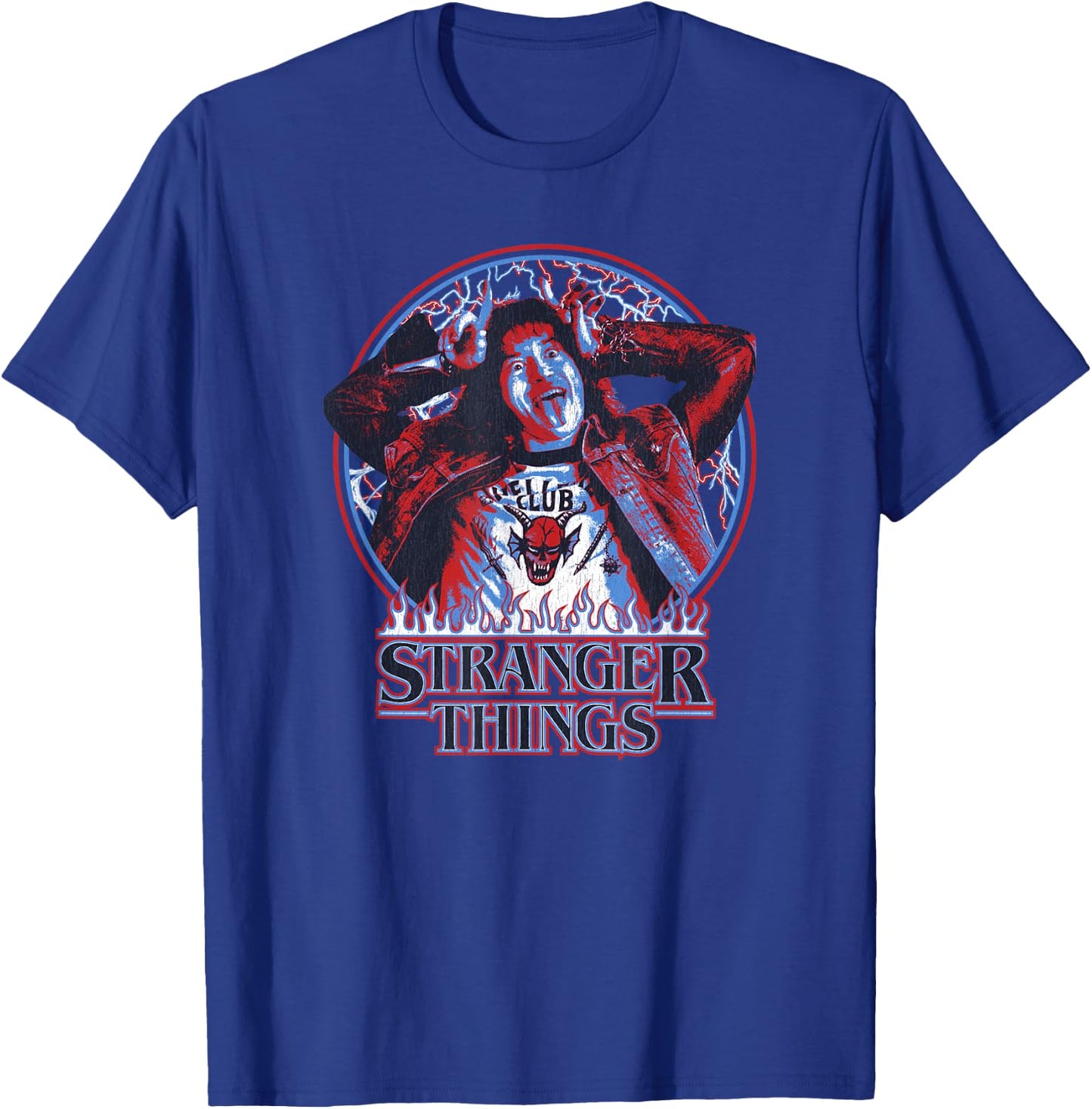Stranger Things Eddie Munson American Colors Logo T-Shirt - T-Shirt | Royal