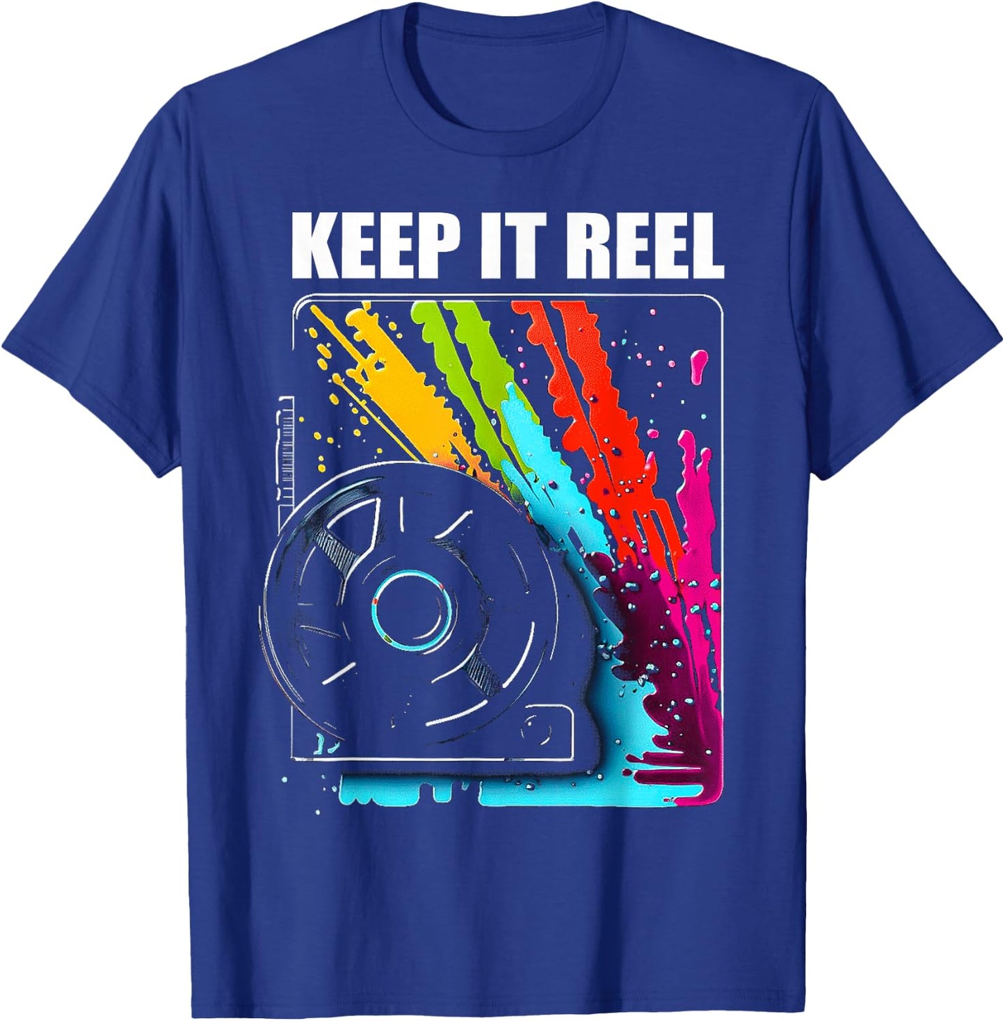 Keep It Reel for Film Fans, Film Students and Filmmakers T-Shirt - T-Shirt | Royal