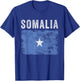 Somalia Flag Distressed - Men Women Kids - Somali Flag T-Shirt - T-Shirt | Royal