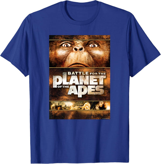 Battle for the Planet of the Apes 1973 Caesar Movie Poster T-Shirt - T-Shirt | Royal