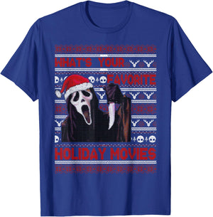 What's Your Favorite Holiday Movies, Grim Reaper Christmas T-Shirt - T-Shirt | Royal