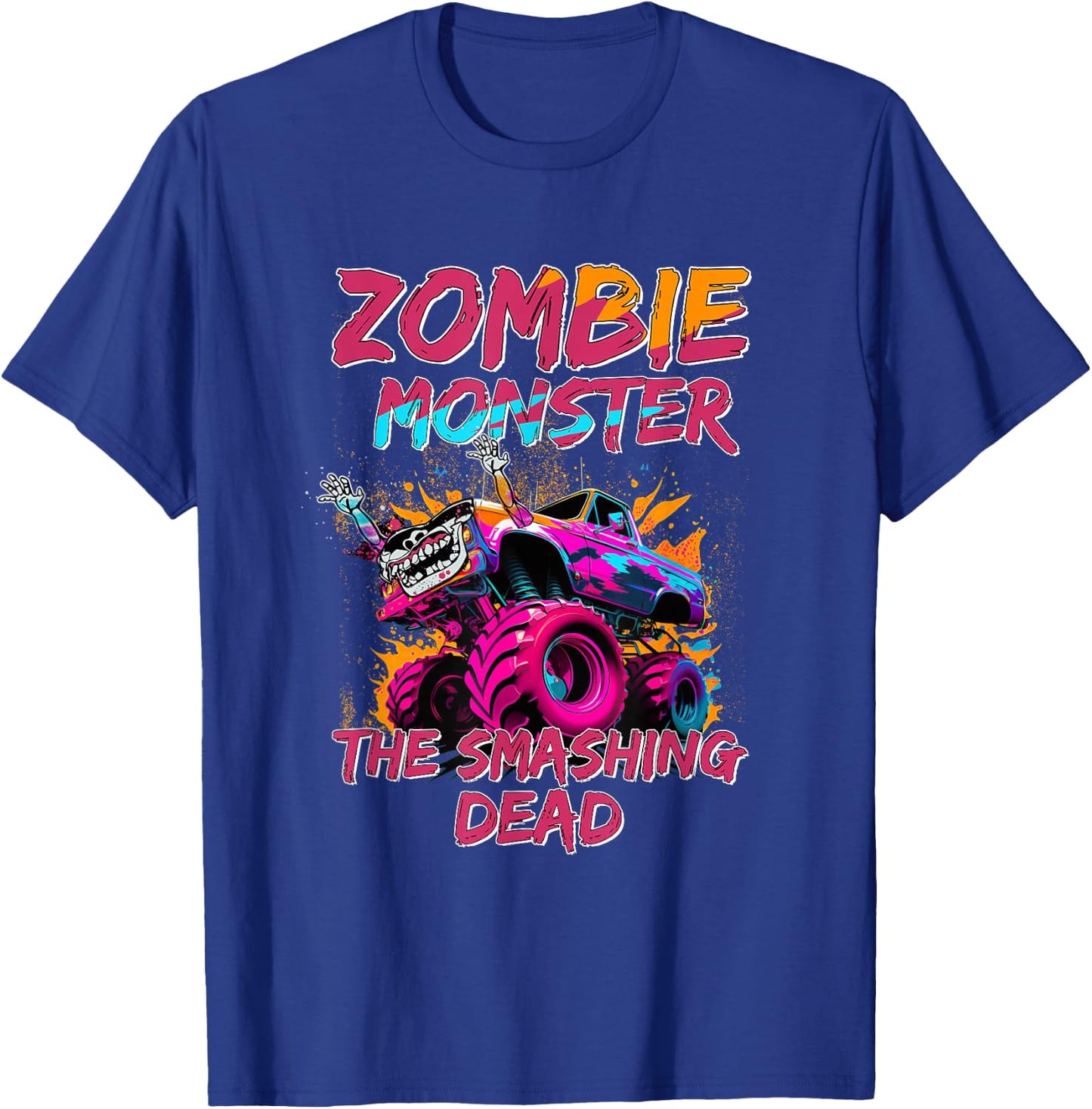 Zombie Monster Truck The Smashing Dead T-Shirt - T-Shirt | Royal