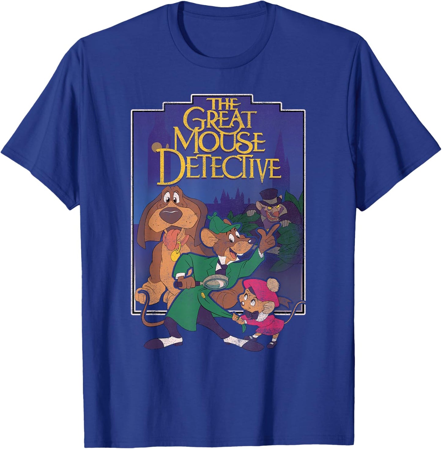 Disney The Great Mouse Detective Group Shot Classic Portrait T-Shirt - T-Shirt | Royal