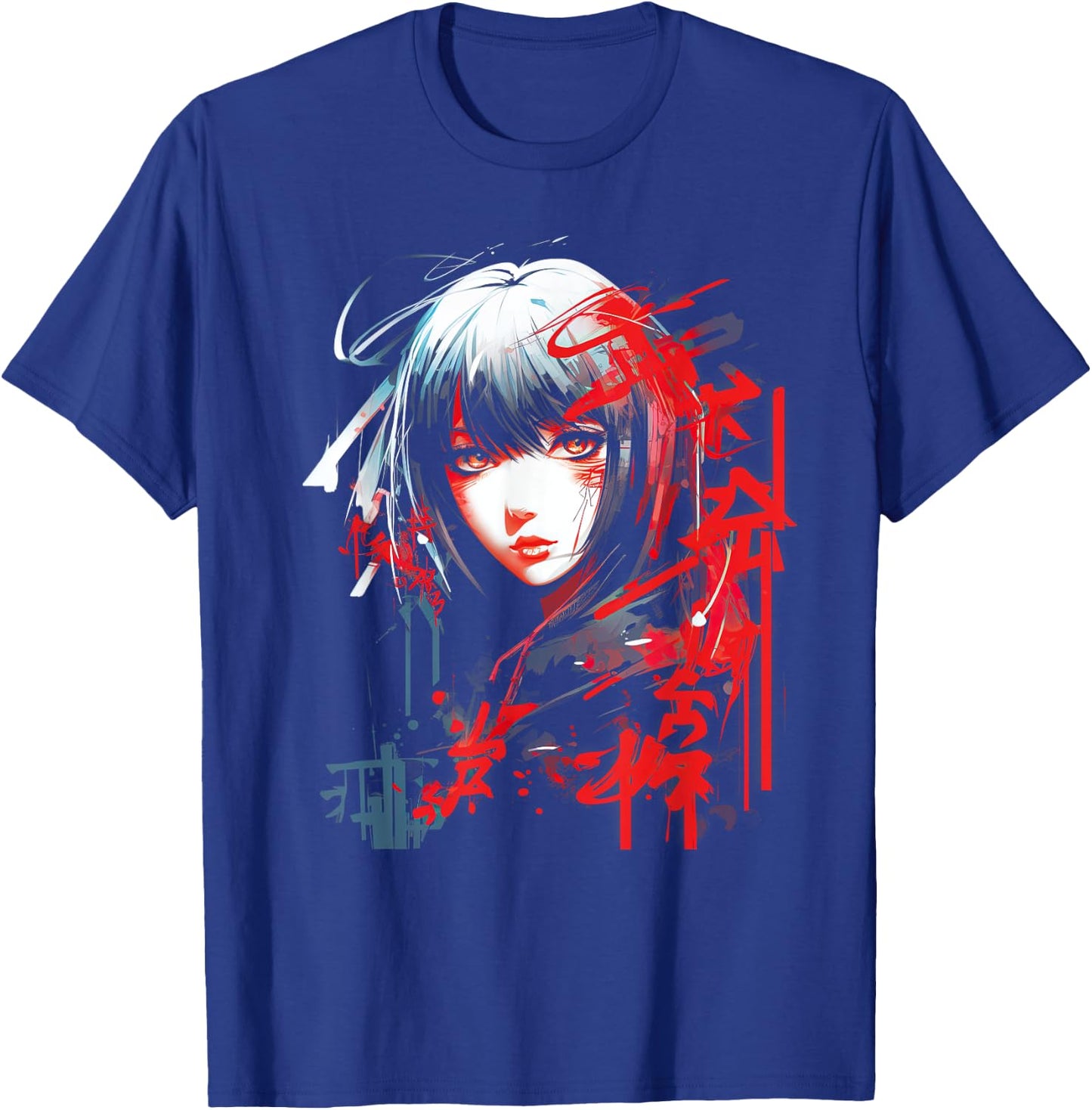 Anime Goth Girl Aesthetic Dark Pastel Edgy Manga T-Shirt - T-Shirt | Royal