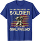 My Favorite Soldier Calls Me Girlfriend | Army Girlfriend T-Shirt - T-Shirt | Royal