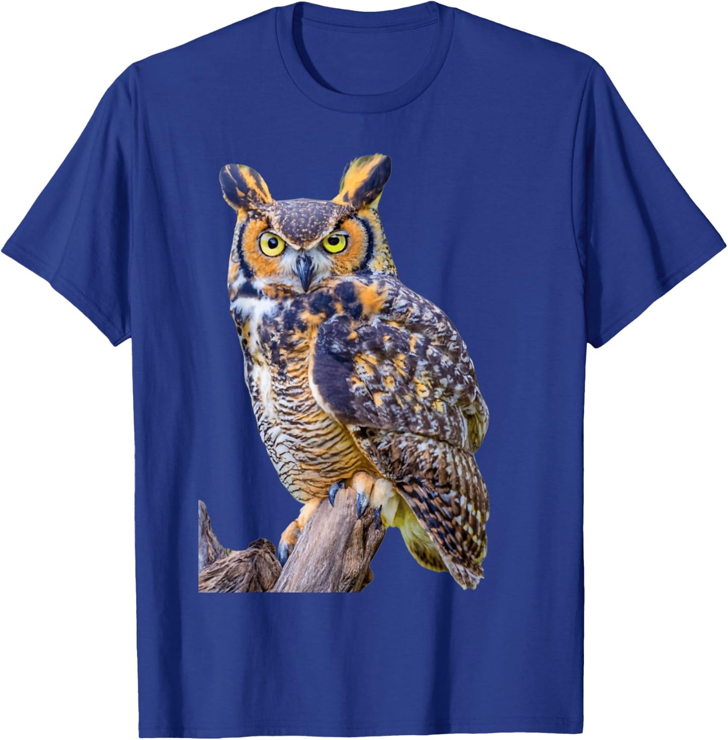 Great Horned Owl T-Shirt - T-Shirt | Royal