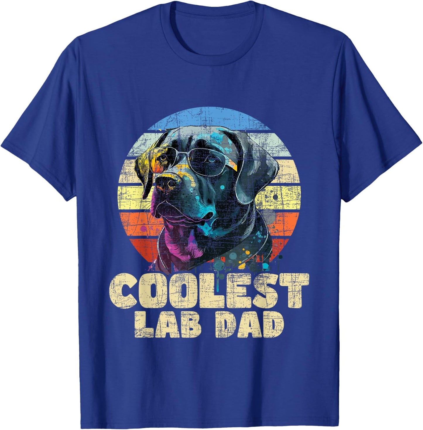 Coolest Lab Dad - Father's Day Labrador Pup Dog Owner T-Shirt - T-Shirt | Royal