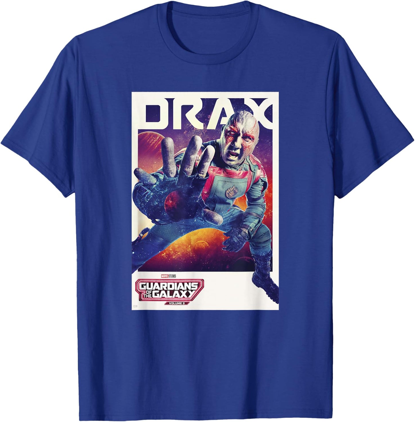 Marvel Guardians of the Galaxy Vol. 3 Drax Solo Poster T-Shirt - T-Shirt | Royal