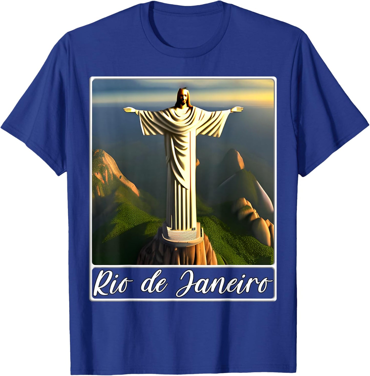 Christ the Redeemer Rio de Janeiro Brazil T-Shirt - T-Shirt | Royal