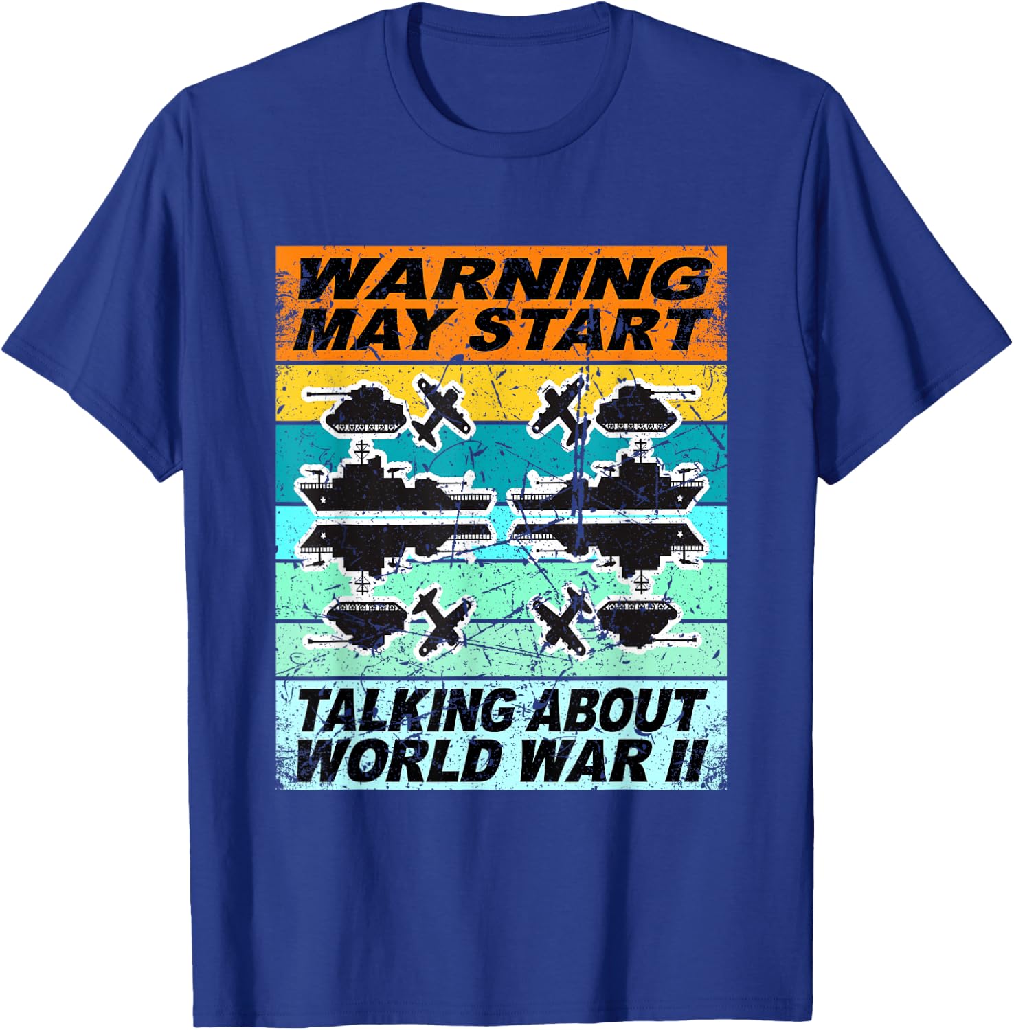 Retro World War 2 Memorabilia Shirt World War II WW2 Gear T-Shirt - T-Shirt | Royal