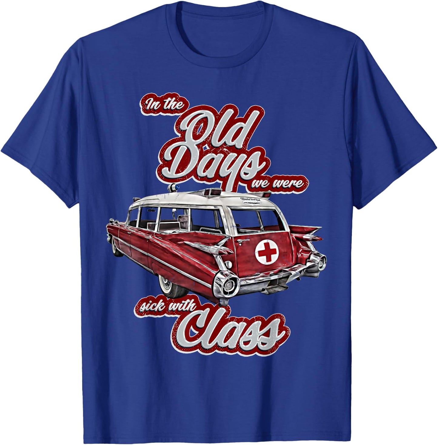 Miller,Meteor,Hotrod,Classic Ambulance car,Hearse1950s,1960s T-Shirt - T-Shirt | Royal