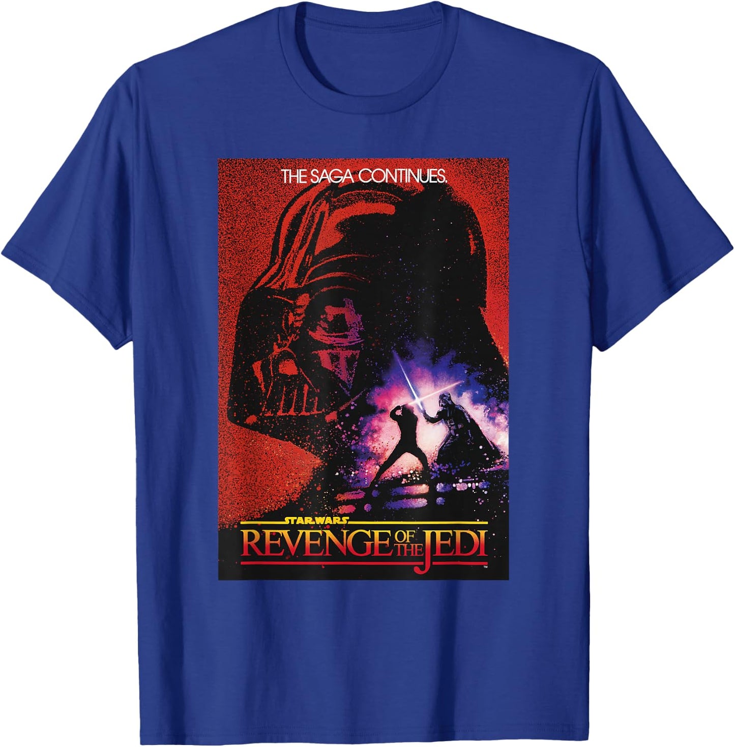 Star Wars: Return of the Jedi Darth Vader Background Poster T-Shirt - T-Shirt | Royal