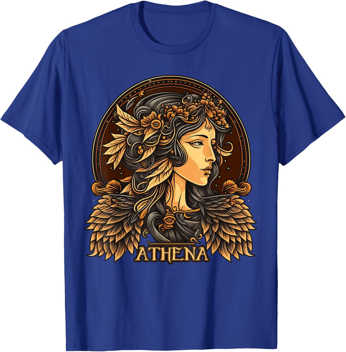 Greek Mythology Ancient Goddess Athena Olympian Deity T-Shirt - T-Shirt | Royal