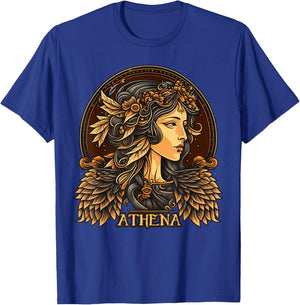 Greek Mythology Ancient Goddess Athena Olympian Deity T-Shirt - T-Shirt | Royal