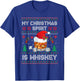 My Christmas Spirit Is Whiskey Ugly Sweater Xmas Pajamas T-Shirt - T-Shirt | Royal