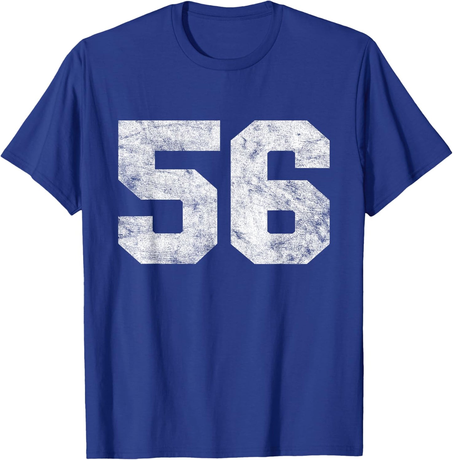 Vintage Lucky Number 56 Birthday Sports Player Team Athlete T-Shirt - T-Shirt | Royal