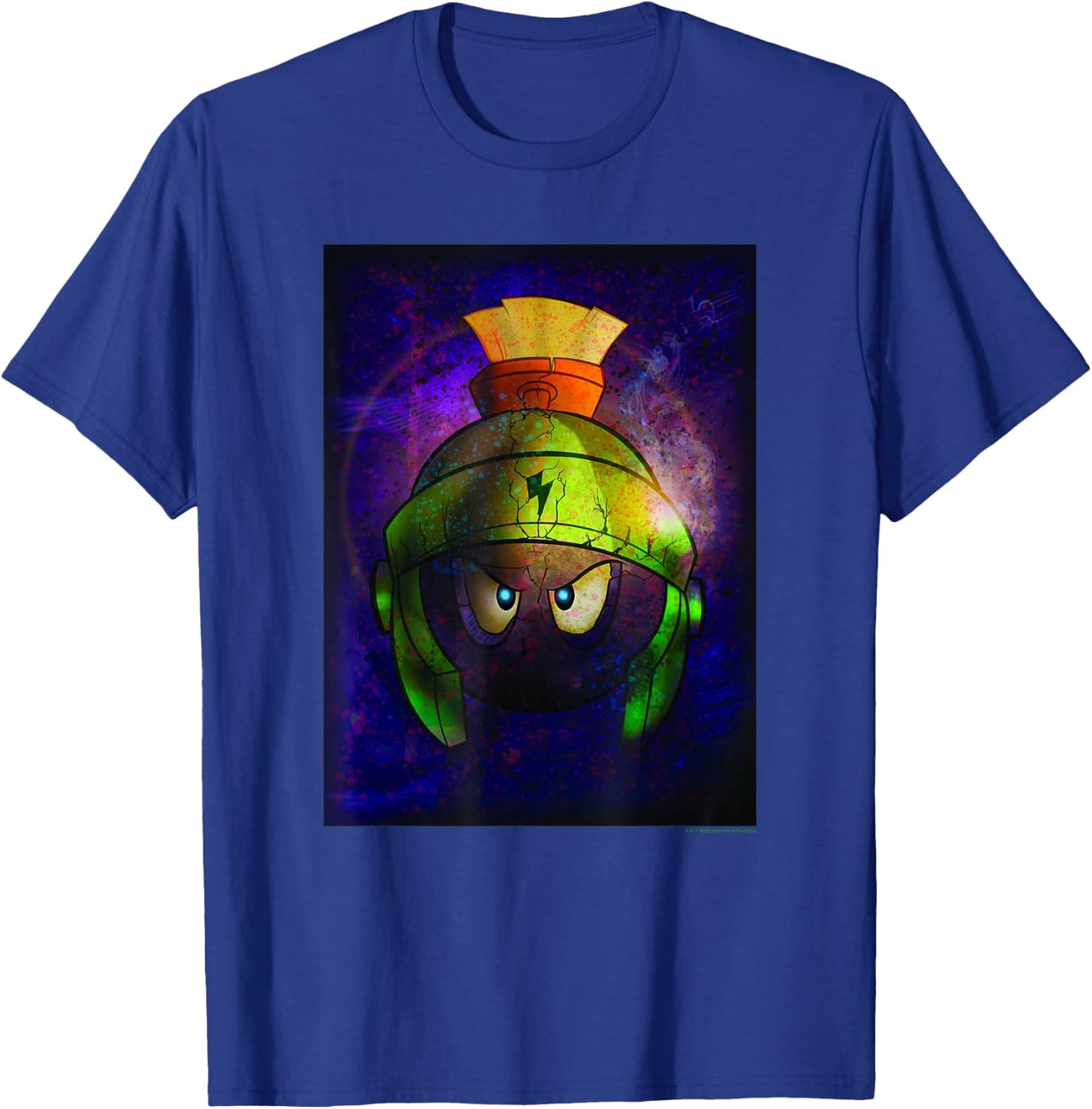 WB100 Looney Tunes Marvin The Martian Angry Space Portrait T-Shirt - T-Shirt | Royal