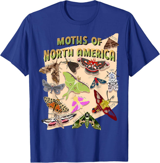 Moths of North America T-Shirt - T-Shirt | Royal