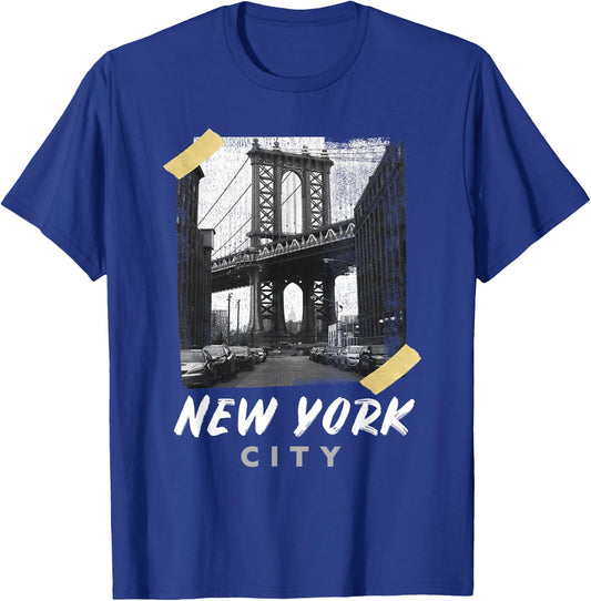 Nyc New York Souvenirs And Gifts -Adults Black Small New York City Graphic T-Shirt - T-Shirt | Royal