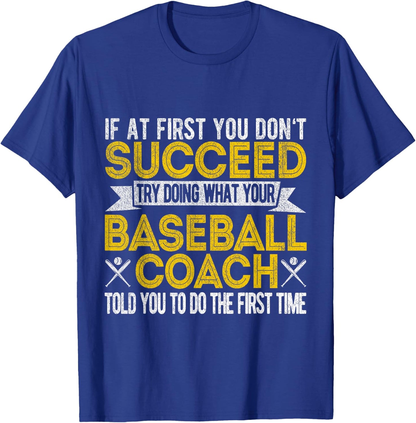 Funny Baseball Coach Baseball Team Coach Retro T-Shirt - T-Shirt | Royal