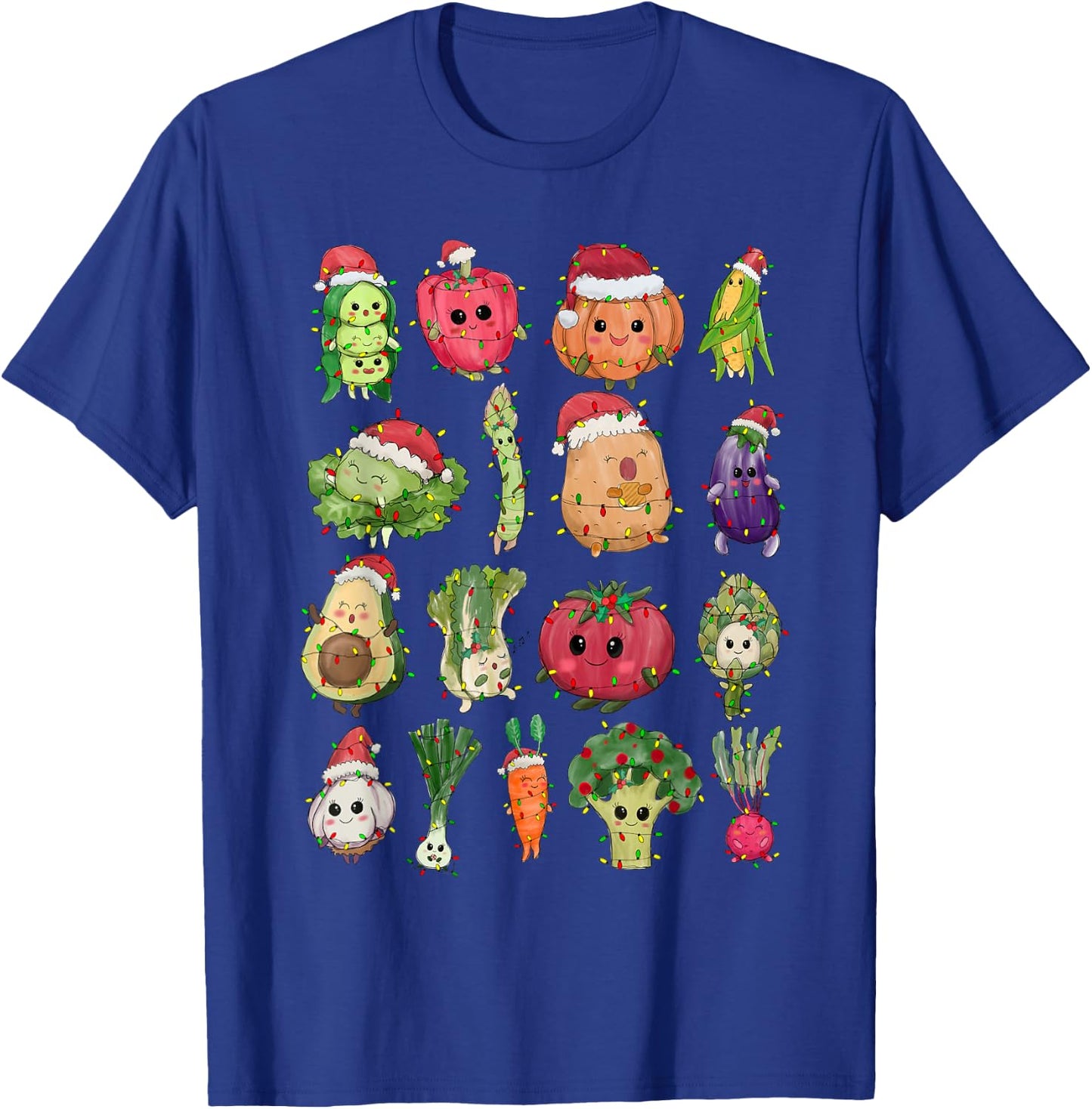 Christmas Lunch Lady Vegetable Food Christmas Tree Funny Xmas Vegan - Women's Black Small Fitted Short Sleeve T-Shirt - T-Shirt | Royal