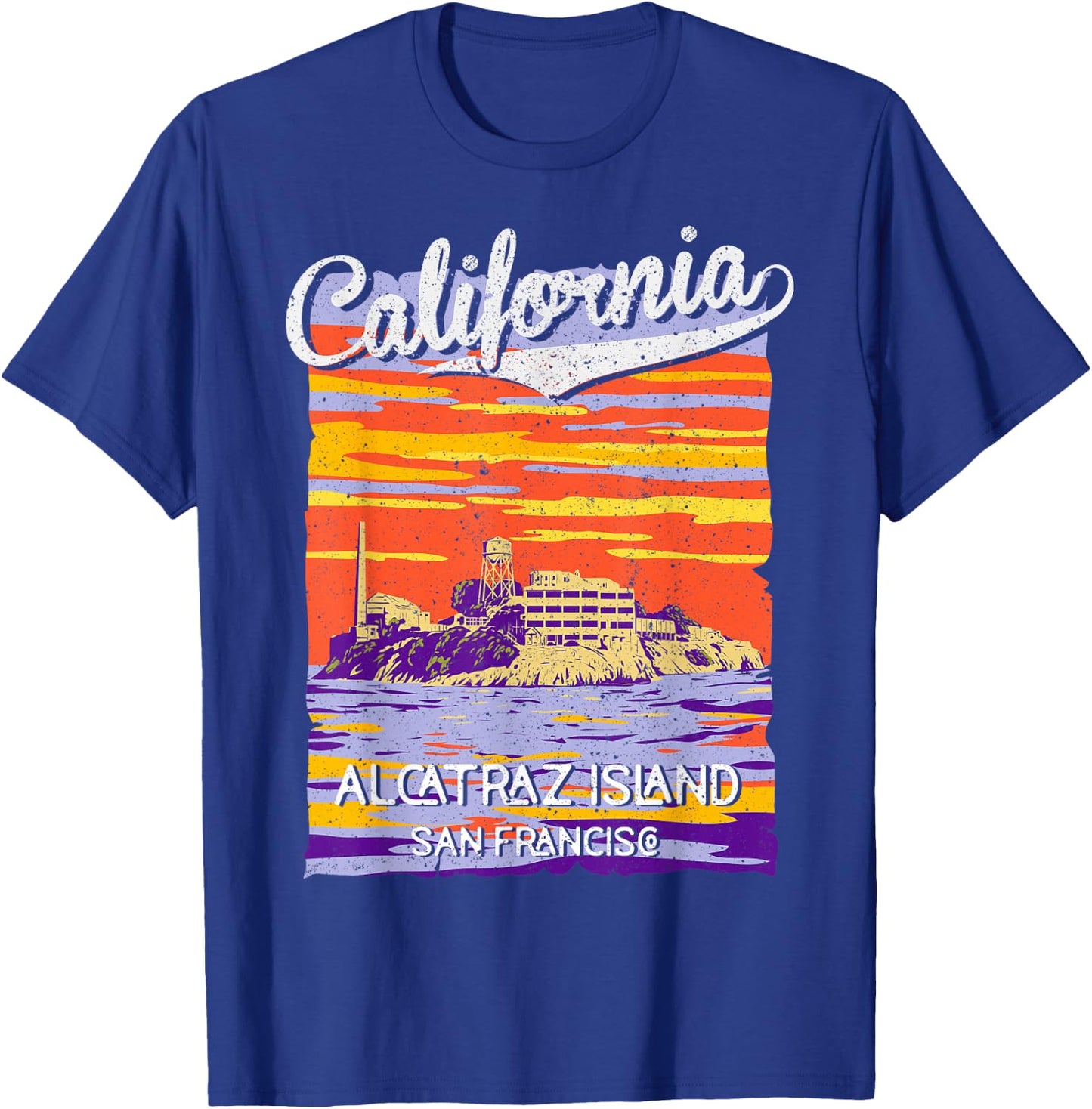Alcatraz Island San Francisco CA Cali California Republic T-Shirt - T-Shirt | Royal