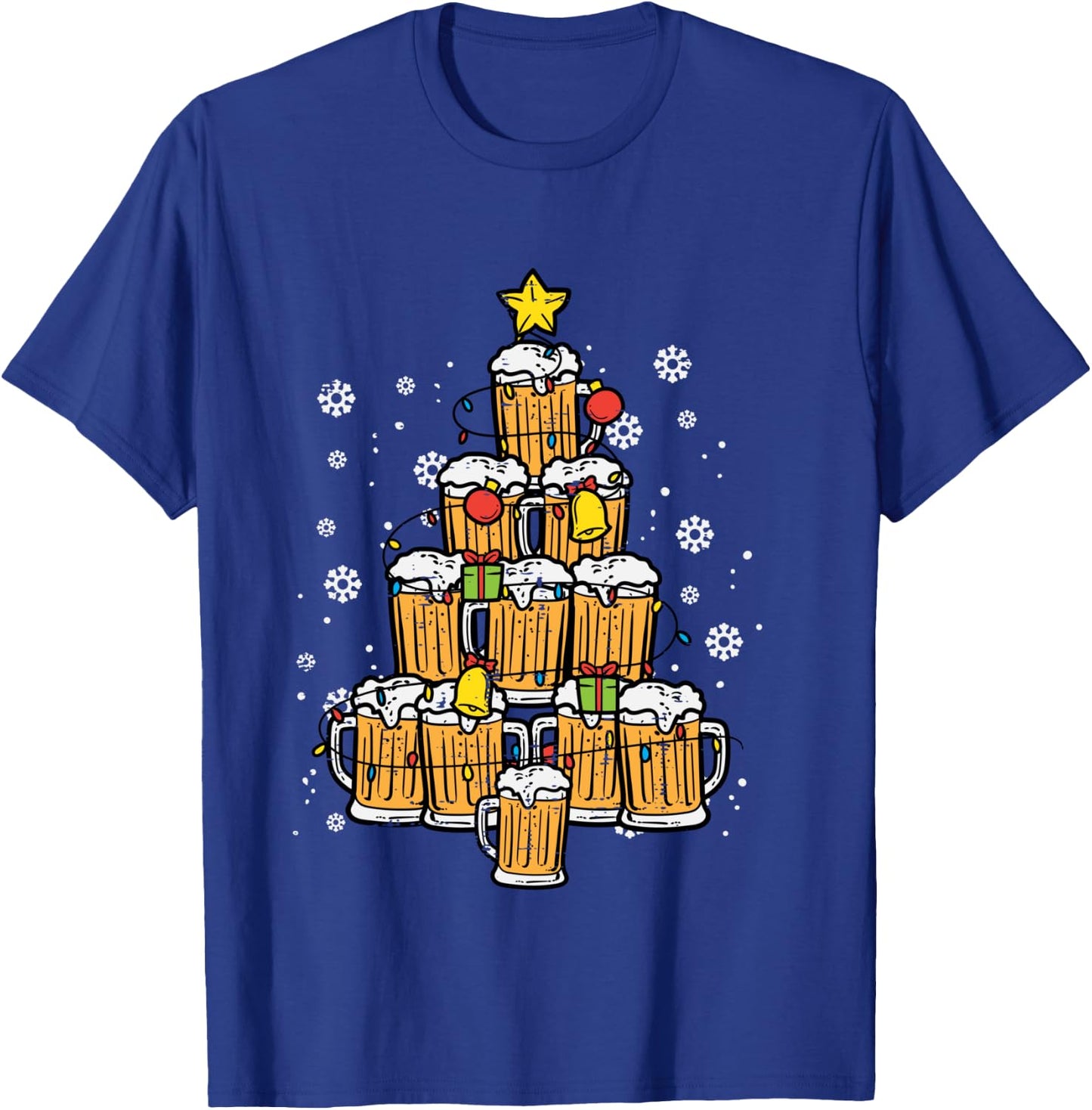 Beer Christmas Tree Xmas Pajamas PJs Brew Dad Men T-Shirt - T-Shirt | Royal