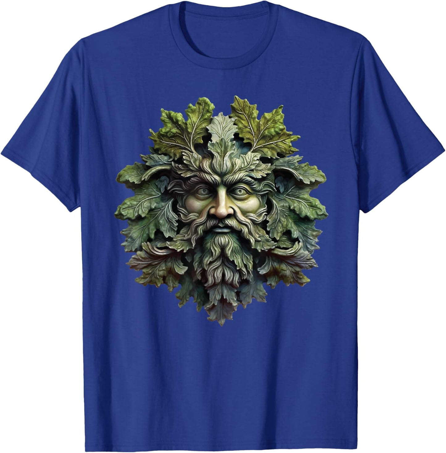 Green Man Botanical Greenman Women Kids Gardening T-Shirt - T-Shirt | Royal