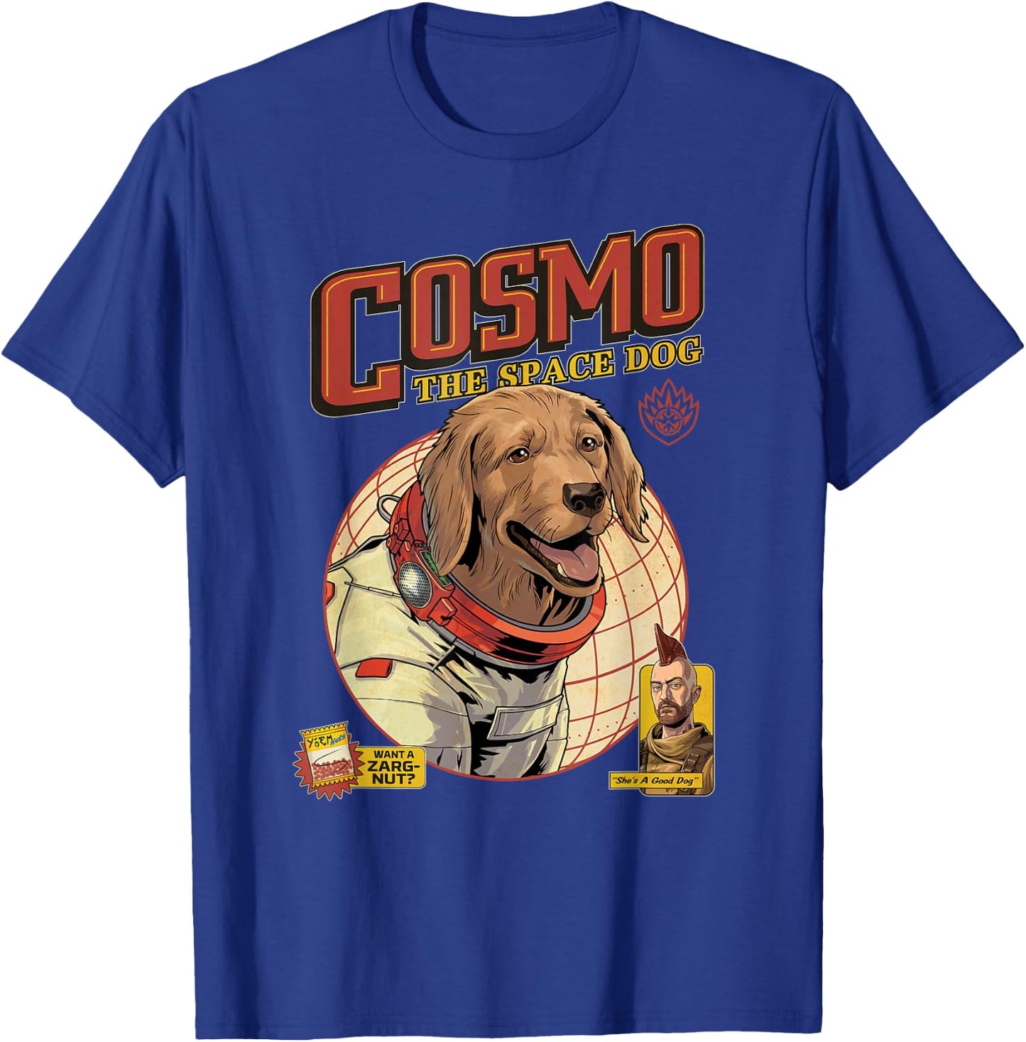 Marvel Guardians of The Galaxy Volume 3 Cosmo The Space Dog T-Shirt - T-Shirt | Royal