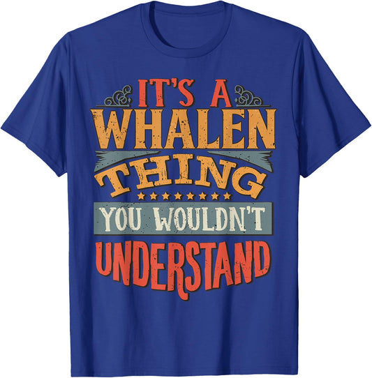 Whalen Name T-Shirt - T-Shirt | Royal