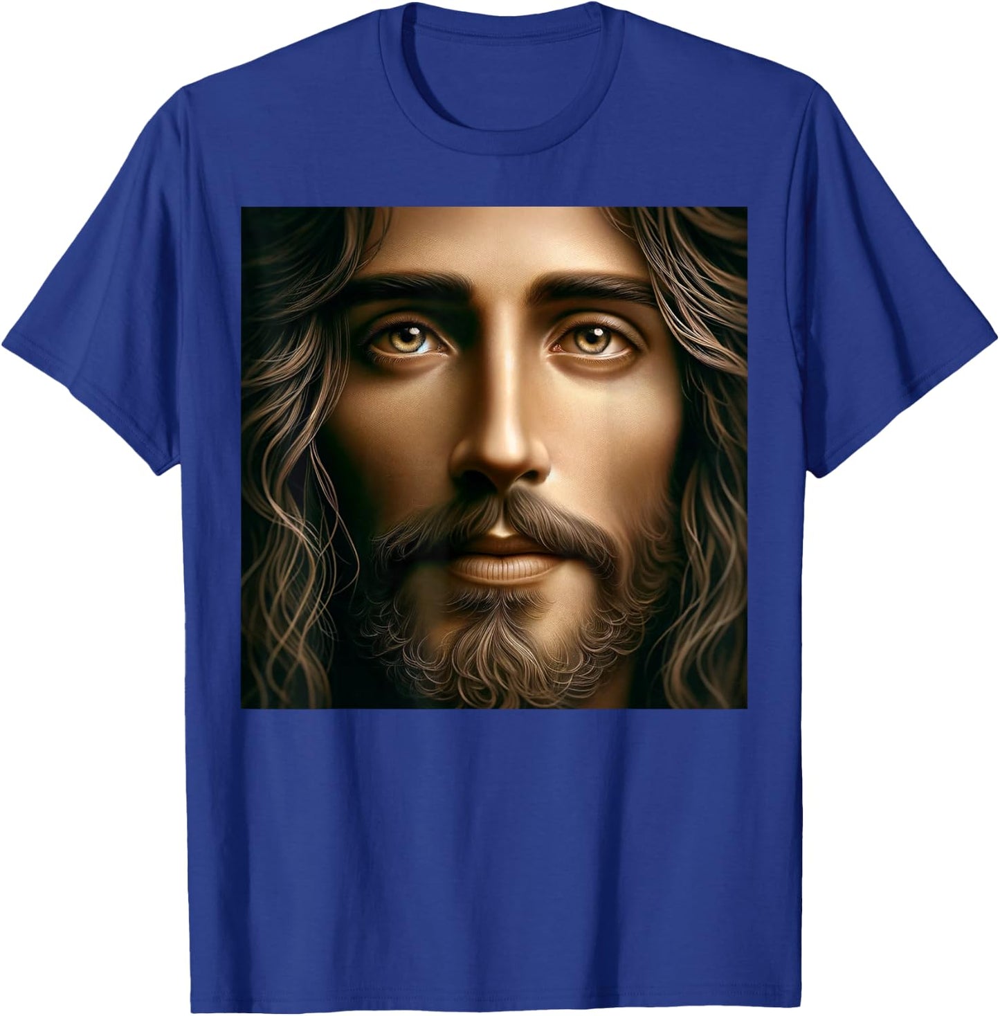 Jesus' Face T-Shirt - T-Shirt | Royal